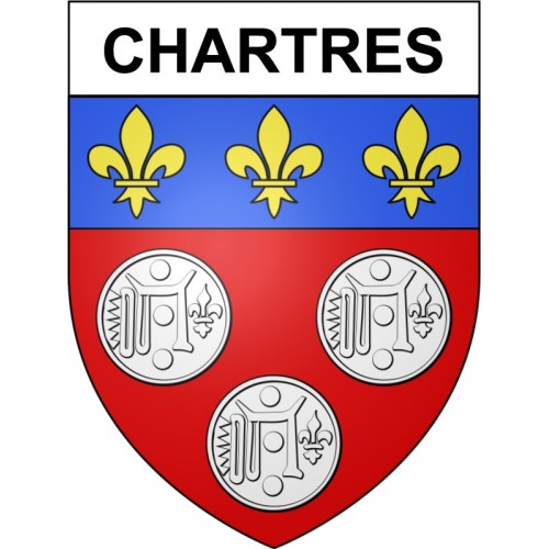 Chartres 28 ville Stickers blason autocollant adhésif