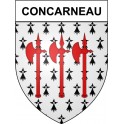 Pegatinas escudo de armas de Concarneau adhesivo de la etiqueta engomada