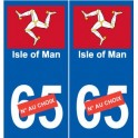 Isle of Man island sticker plate sticker number choice