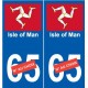 Isle of Man île autocollant plaque sticker numéro choix