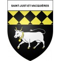 Saint-Just-et-Vacquières 30 ville Stickers blason autocollant adhésif