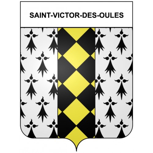 Saint-Victor-des-Oules 30 ville Stickers blason autocollant adhésif