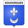 Soudorgues 30 ville Stickers blason autocollant adhésif