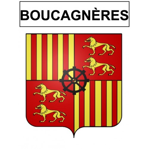 Boucagnères 32 ville Stickers blason autocollant adhésif