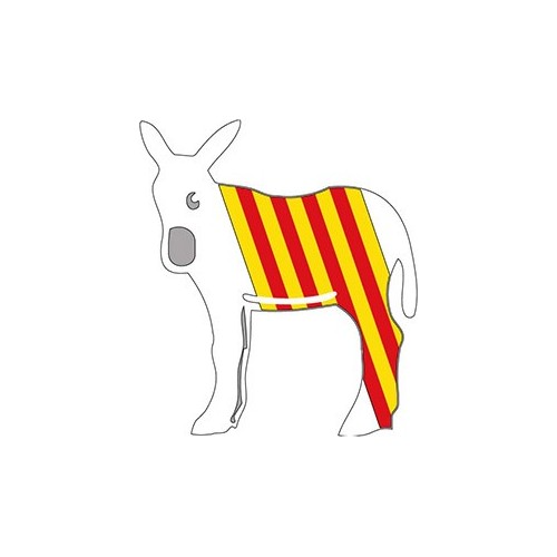 burro catalan autocollant plaque