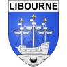 Libourne 33 ville Stickers blason autocollant adhésif