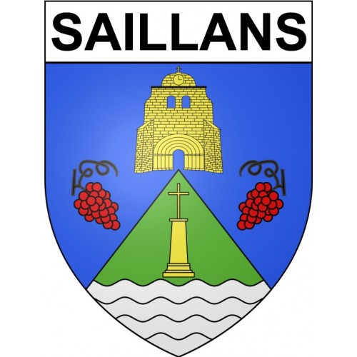 Saillans 33 ville Stickers blason autocollant adhésif