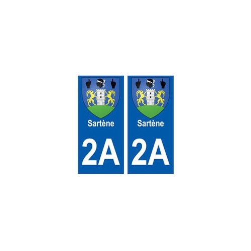 2A Sartène blason autocollant plaque stickers ville