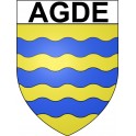 Pegatinas escudo de armas de Agde adhesivo de la etiqueta engomada