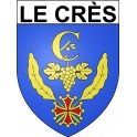 Le Crès Sticker wappen, gelsenkirchen, augsburg, klebender aufkleber