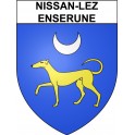 Stickers coat of arms Nissan-lez-Enserune adhesive sticker