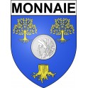 Monnaie 37 ville Stickers blason autocollant adhésif