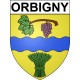 Orbigny 37 ville Stickers blason autocollant adhésif