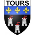 Pegatinas escudo de armas de Tours adhesivo de la etiqueta engomada