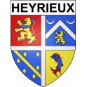 heyrieux Sticker wappen, gelsenkirchen, augsburg, klebender aufkleber