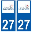 27 Louviers logo autocollant plaque stickers ville