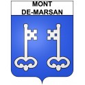 Pegatinas escudo de armas de Mont-de-Marsan adhesivo de la etiqueta engomada