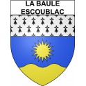 Pegatinas escudo de armas de La Baule-Escoublac adhesivo de la etiqueta engomada