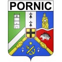 Pornic Sticker wappen, gelsenkirchen, augsburg, klebender aufkleber