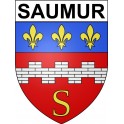 Pegatinas escudo de armas de Saumur adhesivo de la etiqueta engomada