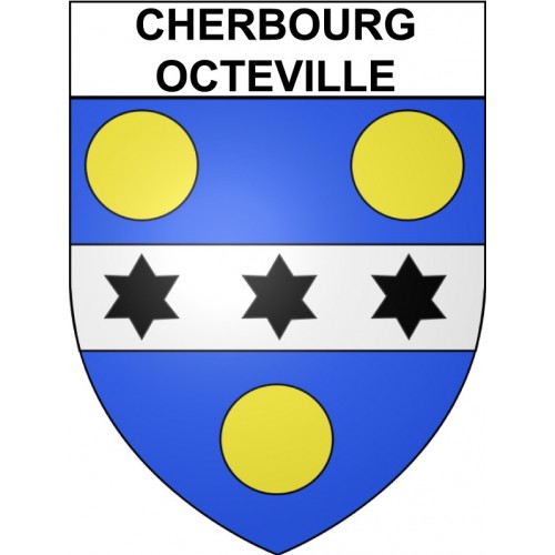 Cherbourg-Octeville 50 ville Stickers blason autocollant adhésif