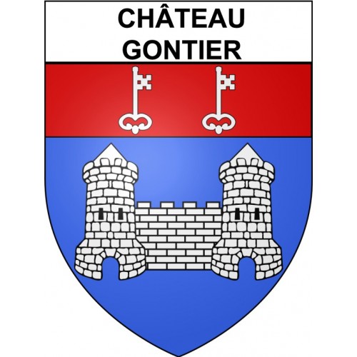 Château-Gontier 53 ville Stickers blason autocollant adhésif