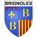 Pegatinas escudo de armas de Brignoles adhesivo de la etiqueta engomada