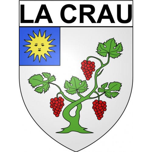 La Crau 83 ville Stickers blason autocollant adhésif