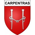 Pegatinas escudo de armas de Carpentras adhesivo de la etiqueta engomada