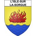 Pegatinas escudo de armas de L'Isle-sur-la-Sorgue adhesivo de la etiqueta engomada