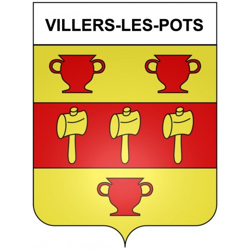 21 Villers-les-Pots blason autocollant plaque stickers ville