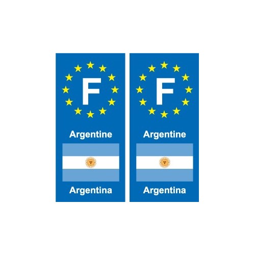 F Europe Argentine Argentina autocollant plaque