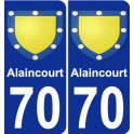 70 Alaincourt coat of arms sticker plate stickers city