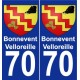 70 Bonnevent-Velloreillestemma adesivo piastra adesivi città
