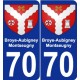 70 Broye-Aubigney-Montseugny blason autocollant plaque stickers ville