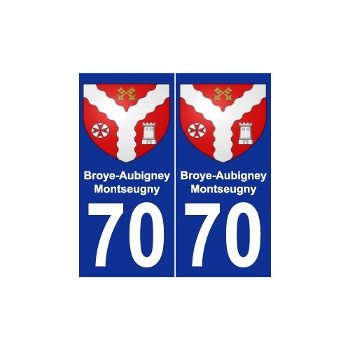 70 Broye-Aubigney-Montseugny blason autocollant plaque stickers ville
