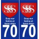 70 Scey-sur-Saône-et-Saint-Albin blason autocollant plaque stickers ville