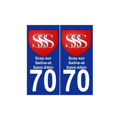 70 Scey-sur-Saône-et-Saint-Albin blason autocollant plaque stickers ville