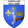 Châtillon-sur-Loire 45 ville Stickers blason autocollant adhésif