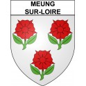 Pegatinas escudo de armas de Meung-sur-Loire adhesivo de la etiqueta engomada