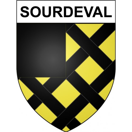 Sourdeval 50 ville Stickers blason autocollant adhésif