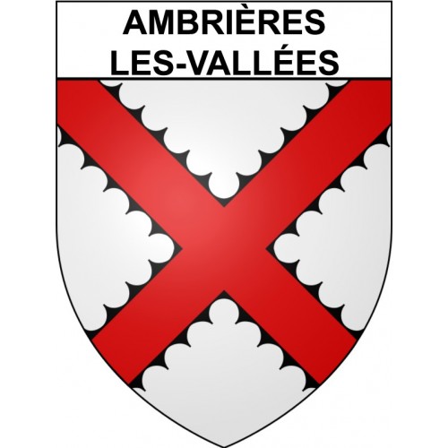 Stickers coat of arms Ambrières-les-Vallées adhesive sticker