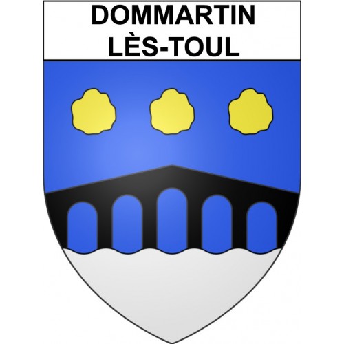 Dommartin-lès-Toul 54 ville Stickers blason autocollant adhésif