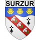 Surzur Sticker wappen, gelsenkirchen, augsburg, klebender aufkleber