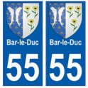 55 Bar-le-Duc blason autocollant plaque stickers ville