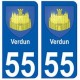 55 Verdun blason autocollant plaque stickers ville