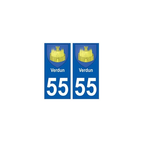 55 Verdun blason autocollant plaque stickers ville