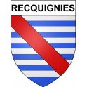 Recquignies 59 ville Stickers blason autocollant adhésif