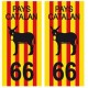 66 pays catalan burro autocollant plaque