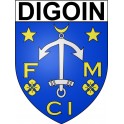 Digoin Sticker wappen, gelsenkirchen, augsburg, klebender aufkleber